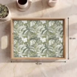 Botanisch - Bloemen - Groen Dienblad Rechthoek middel 911 -USP_Formaat