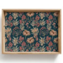 Botanisch - Patroon - Blauw Dienblad Rechthoek middel 911 -z3d_shopping