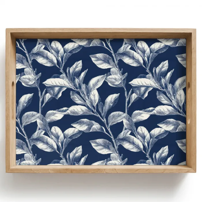 Botanisch - Patroon - Blauw Dienblad Rechthoek middel 911 -z3d_shopping