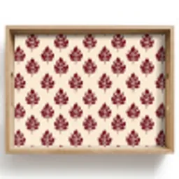 Botanisch - Patroon - Bordeaux Dienblad Rechthoek middel 911 -z3d_shopping