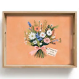 Boeket - Strikje - Quote Dienblad Rechthoek middel -z3d_shopping