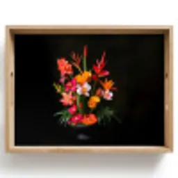 Boeket - Bloemen - Exotisch Dienblad Rechthoek middel -z3d_shopping