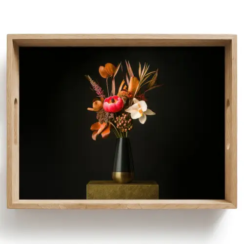 Boeket - Oranje - Gouden - vaas Dienblad Rechthoek middel -z3d_shopping
