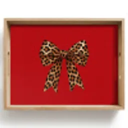 Strik - Sierlijk - Panter - Rood Dienblad Rechthoek middel -z3d_shopping
