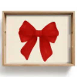 Strik - Symmetrisch - Rood - Lint Dienblad Rechthoek middel -z3d_shopping