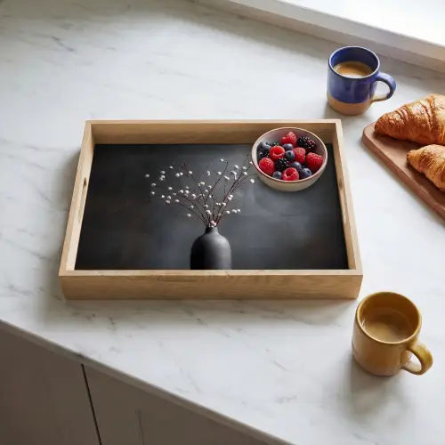 Takken - Vaas - Bolletjes - Wit Dienblad Rechthoek middel -sfeer2