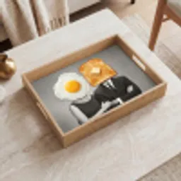 Ontbijt - Koppel - Ei - Brood Dienblad Rechthoek middel -sfeer1