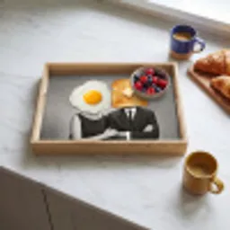 Ontbijt - Koppel - Ei - Brood Dienblad Rechthoek middel -sfeer2
