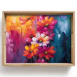 Felle bloemen - Dynamisch - Levendig Dienblad Rechthoek middel -z3d_shopping