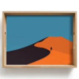 Feloranje duinen - Schaduw - Lege hemel Dienblad Rechthoek middel -z3d_shopping