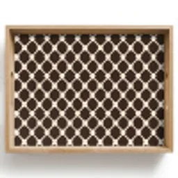 Bruin - Ruitpatroon - Geometrisch Dienblad Rechthoek middel 911 -z3d_shopping