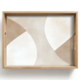Bruin - Japandi - Abstract Dienblad Rechthoek middel -z3d_shopping