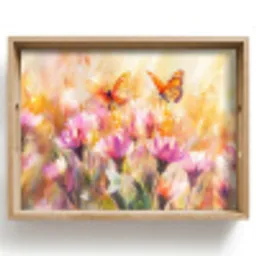 Vlinders - Oranje - Bloemen Dienblad Rechthoek middel -z3d_shopping
