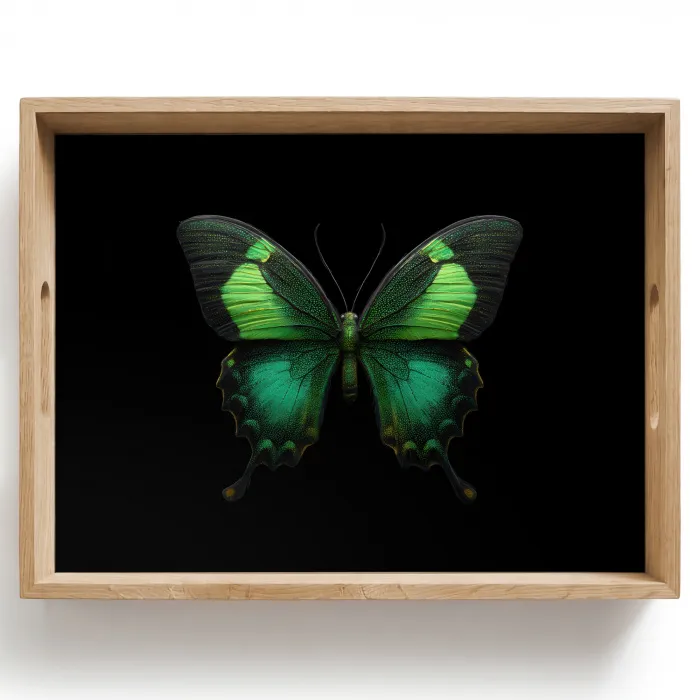 Vlinder - Groen - Opvallend Dienblad Rechthoek middel -z3d_shopping
