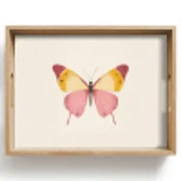 Vlinder - Illustratie - Roze Dienblad Rechthoek middel -z3d_shopping