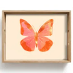 Vlinder - Minimalistisch - Roze Dienblad Rechthoek middel -z3d_shopping