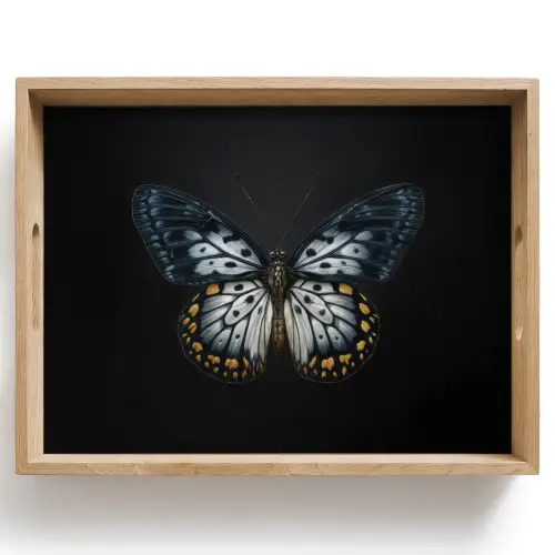 Vlinder - Monochroom - Balans Dienblad Rechthoek middel -z3d_shopping