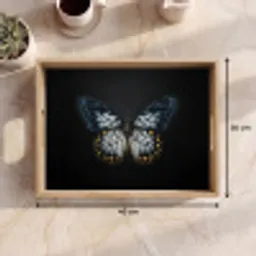 Vlinder - Monochroom - Balans Dienblad Rechthoek middel -USP_Formaat