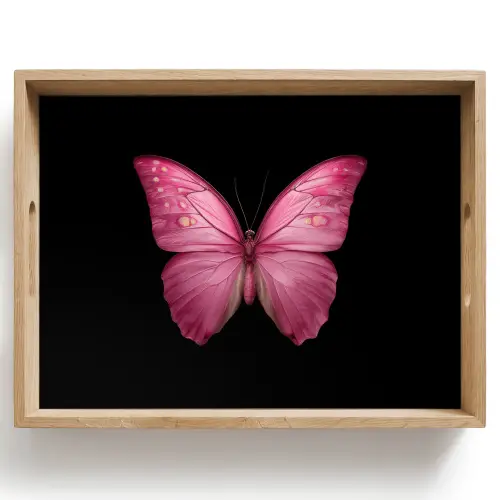 Vlinder - roze - Elegant Dienblad Rechthoek middel -z3d_shopping