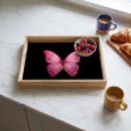Vlinder - roze - Elegant Dienblad Rechthoek middel -sfeer2