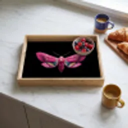 Vlinder - Roze - Nachtvlinder Dienblad Rechthoek middel -sfeer2