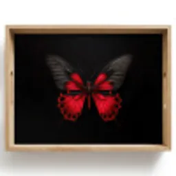 Vlinder - Rood - Contrast Dienblad Rechthoek middel -z3d_shopping