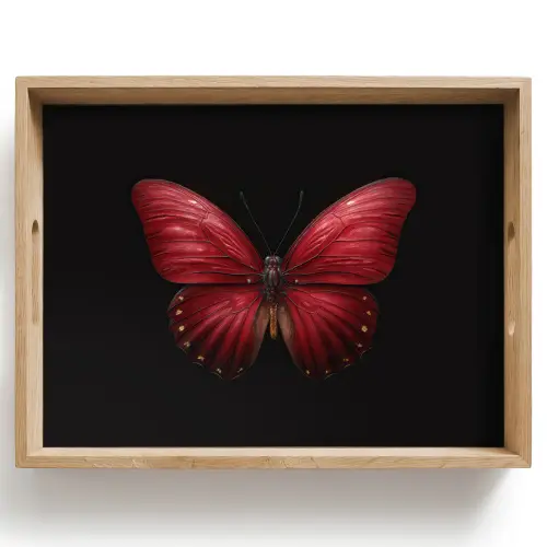 Vlinder - Rood - Minimalistisch Dienblad Rechthoek middel -z3d_shopping