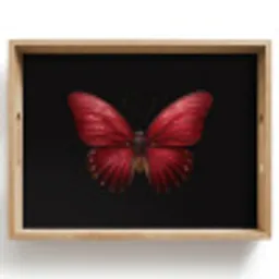 Vlinder - Rood - Minimalistisch Dienblad Rechthoek middel -z3d_shopping