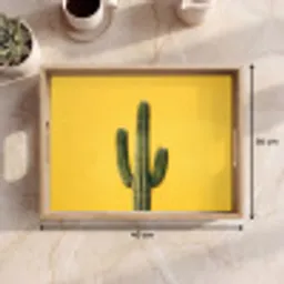 Cactus - Groen - Minimalistisch Dienblad Rechthoek middel -USP_Formaat