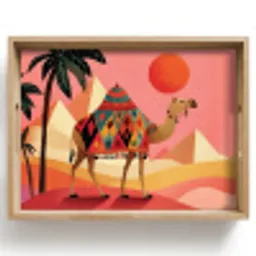 Kameel - Pyramides - Rode zon Dienblad Rechthoek middel -z3d_shopping