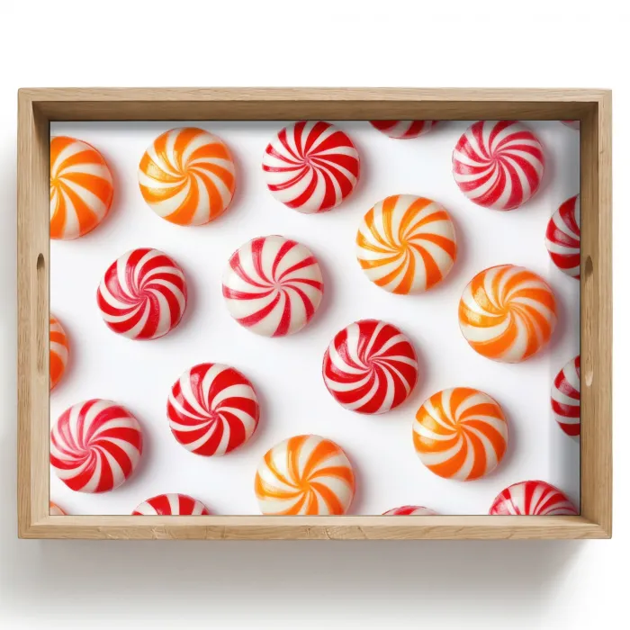 Snoep - Patroon - Rood - Oranje Dienblad Rechthoek middel -z3d_shopping
