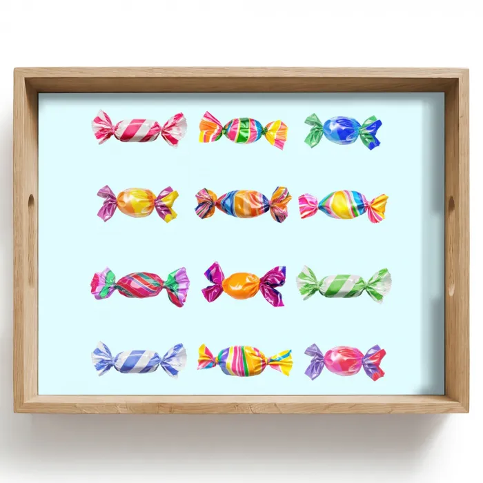 Snoepjes - Realistisch - Kleurrijk Dienblad Rechthoek middel -z3d_shopping