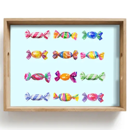 Snoepjes - Realistisch - Kleurrijk Dienblad Rechthoek middel -z3d_shopping