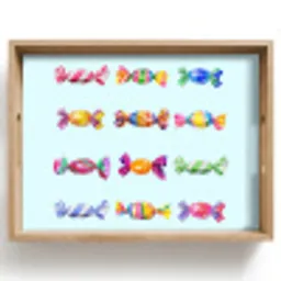 Snoepjes - Realistisch - Kleurrijk Dienblad Rechthoek middel -z3d_shopping