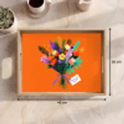 Kaartje - Boeket - Bloemen Dienblad Rechthoek middel -USP_Formaat
