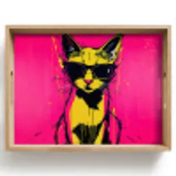 Kat - Art - Zonnebril - Roze Dienblad Rechthoek middel -z3d_shopping