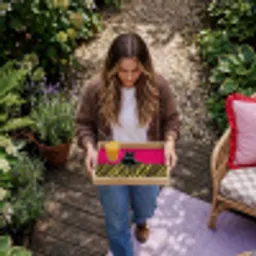 Kat - Baas - Roze - Tijgerprint Dienblad Rechthoek middel -sfeer5