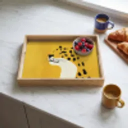Cheetah - Illustratie - Geel Dienblad Rechthoek middel -sfeer2