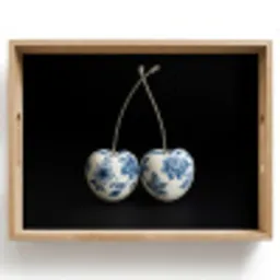 Kersen - Delfts blauw - Fruit Dienblad Rechthoek middel -z3d_shopping