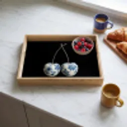 Kersen - Delfts blauw - Fruit Dienblad Rechthoek middel -sfeer2