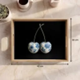 Kersen - Delfts blauw - Fruit Dienblad Rechthoek middel -USP_Formaat