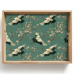 Kersenbloesem - Kraamvogels - Groen Dienblad Rechthoek middel 911 -z3d_shopping