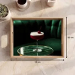 Kers - Cocktail - Rood - Marmer Dienblad Rechthoek middel -USP_Formaat