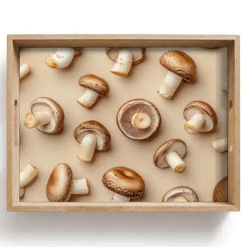 Kastanje Champignons - Beige Dienblad Rechthoek middel -z3d_shopping