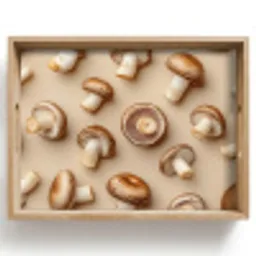 Kastanje Champignons - Beige Dienblad Rechthoek middel -z3d_shopping