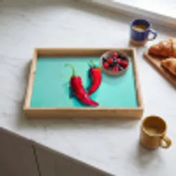 Chilipepers - Geverfd - Rood Dienblad Rechthoek middel -sfeer2