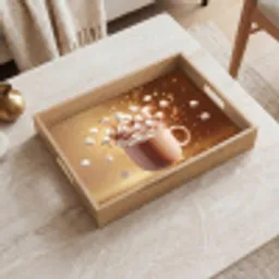 Chocomelk - Drinken - Warm - Bruin Dienblad Rechthoek middel -sfeer1