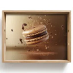 Chocolade - Macarons - Eten - Snoep Dienblad Rechthoek middel -z3d_shopping
