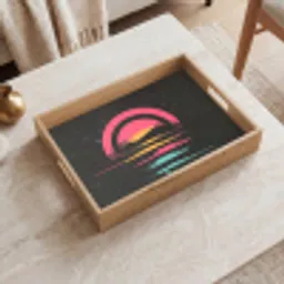 Cirkel - Abstract - Roze Dienblad Rechthoek middel -sfeer1