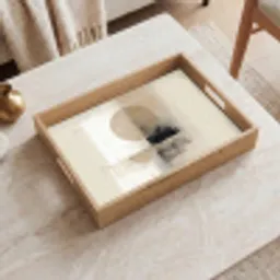 Cirkel - Compositie - Diepte - Beige Dienblad Rechthoek middel -sfeer1